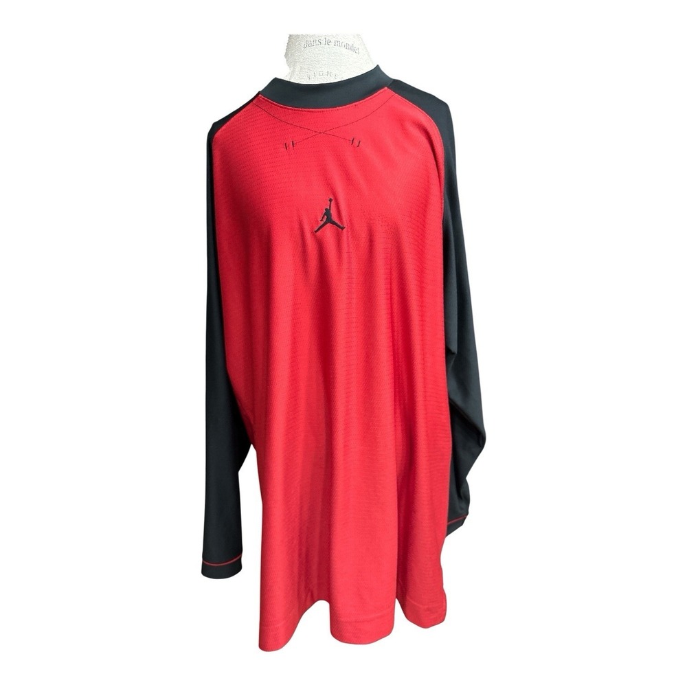 Air Jordan Dri-Fit Long Sleeve Chicago Bulls Black Red 3XL Nike